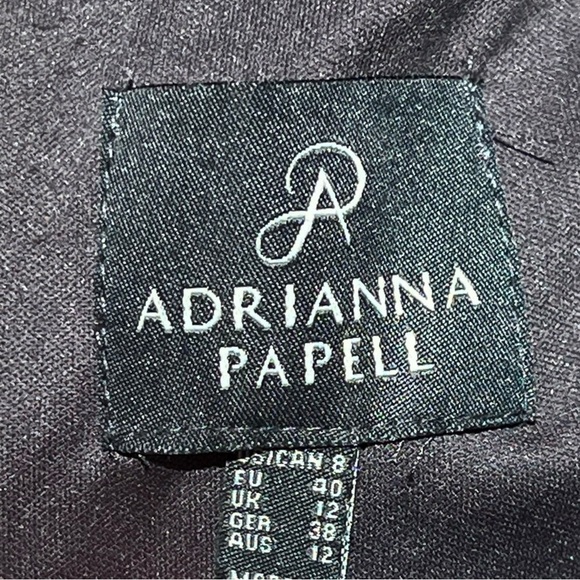 🌻Adrianna Papell Gray Illusion Lace Special Occasion Sheath Dress Size 8 - Picture 10 of 11